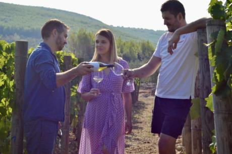 Igor Radovanović gušta s Nikolom Miroševićem i zagonetnom damom u vinogradu Pošipa